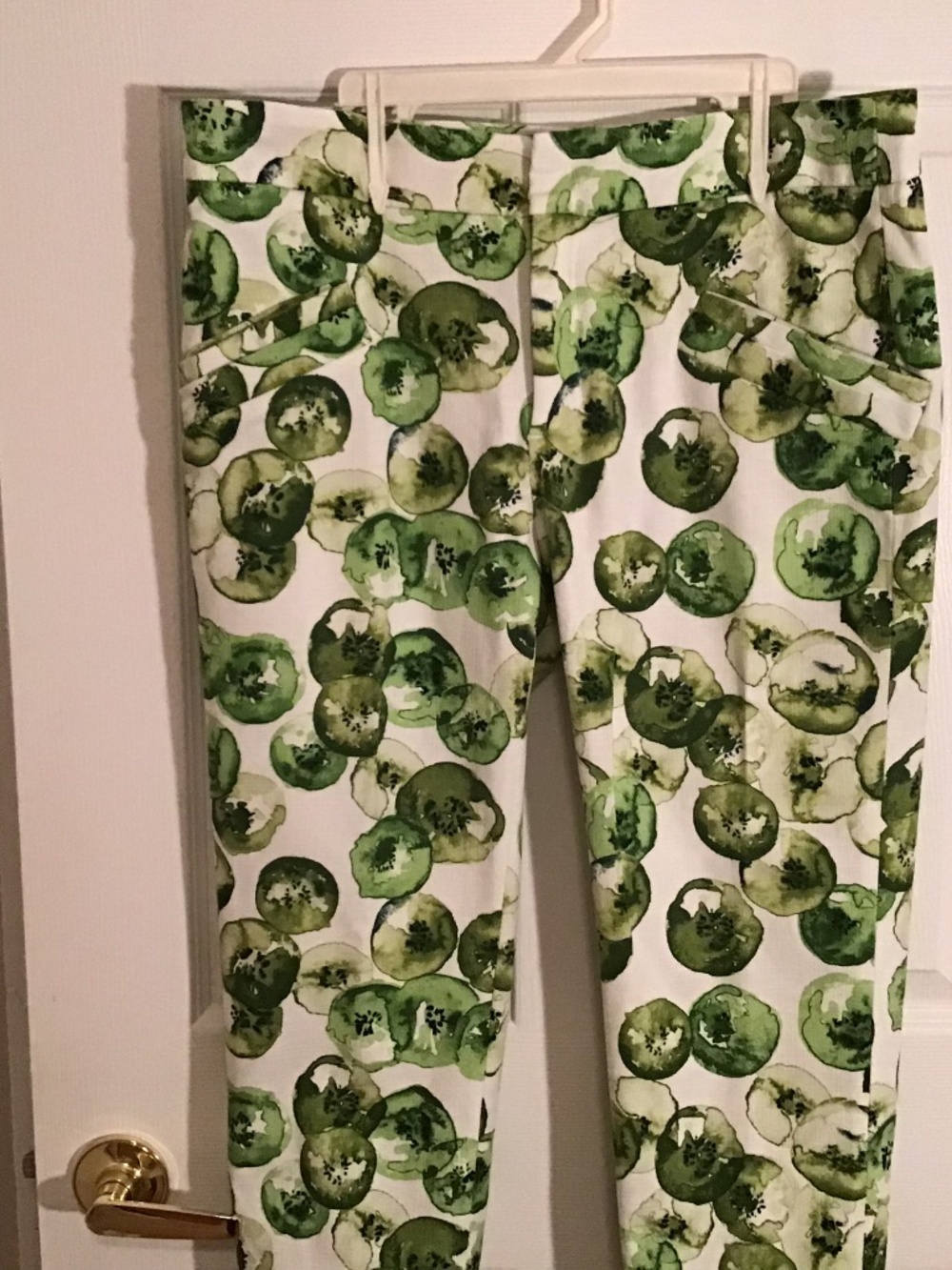 Zara basic kiwi print pants
